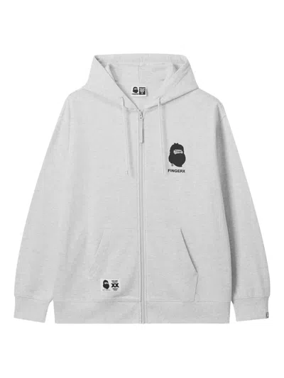 Fingercroxx Graphic-print Zip-up Hoodie In Multi