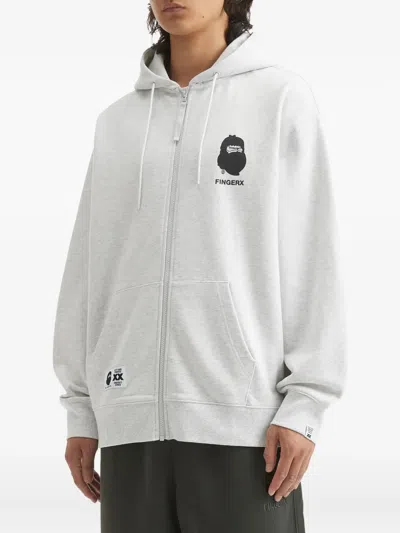 Fingercroxx Graphic-print Zip-up Hoodie In Multi