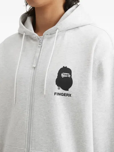 Fingercroxx Graphic-print Zip-up Hoodie In Multi