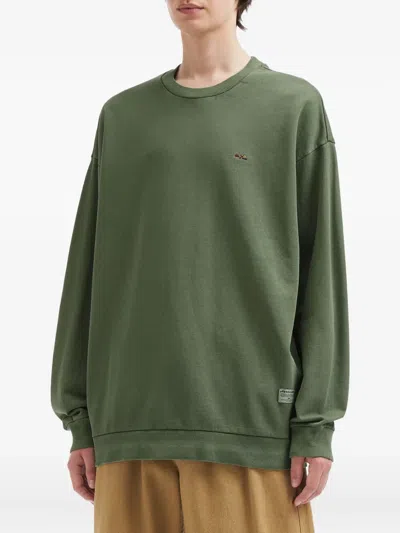 Aftermaths Embroidered Triangle-pattern Sweatshirt In Green