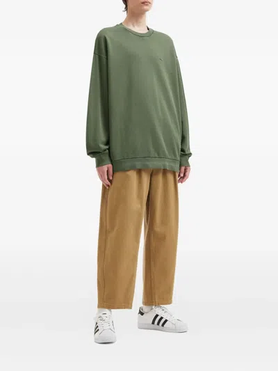 Aftermaths Embroidered Triangle-pattern Sweatshirt In Green