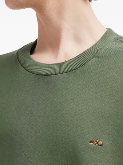 Aftermaths Embroidered Triangle-pattern Sweatshirt In Green