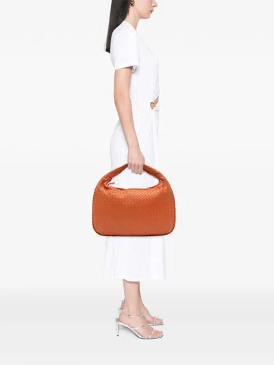 Pre-owned Bottega Veneta 2011 Small Nappa Intrecciato Veneta Hobo Bag In Orange