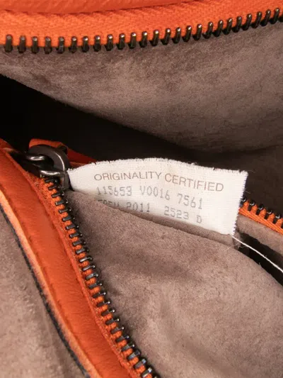 Pre-owned Bottega Veneta 2011 Small Nappa Intrecciato Veneta Hobo Bag In Orange
