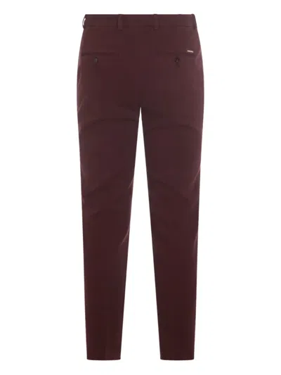 Incotex Relaxed Fit Trousers Featuring Pockets In Burgundy