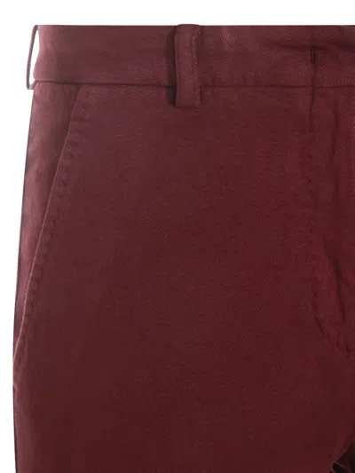 Incotex Relaxed Fit Trousers Featuring Pockets In Burgundy