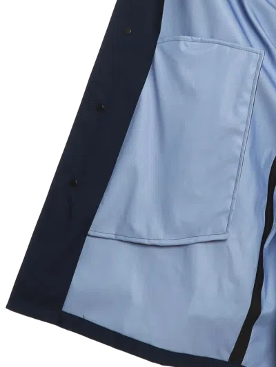 Woolrich Hooded Snap-button Jacket In Blue