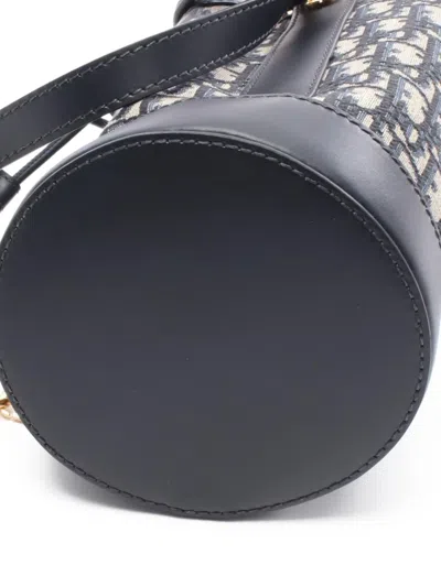 Pre-owned Dior 2010s Oblique-monogram Bucket Bag In Blue