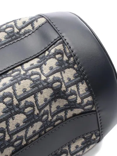 Pre-owned Dior 2010s Oblique-monogram Bucket Bag In Blue