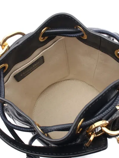 Pre-owned Dior 2010s Oblique-monogram Bucket Bag In Blue