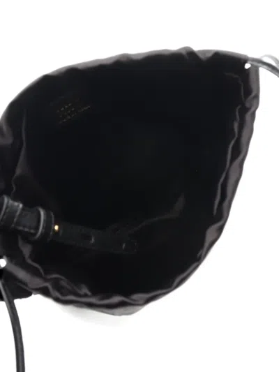 Pre-owned Miu Miu 2020s Duchesse Drawstring Pouch In Black