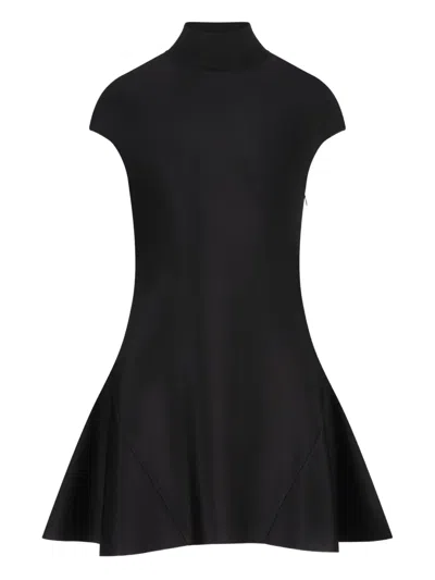 Givenchy Mini Dress With Flared Skirt In Wool Viscose In Black