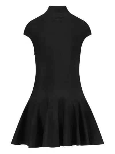 Givenchy Mini Dress With Flared Skirt In Wool Viscose In Black