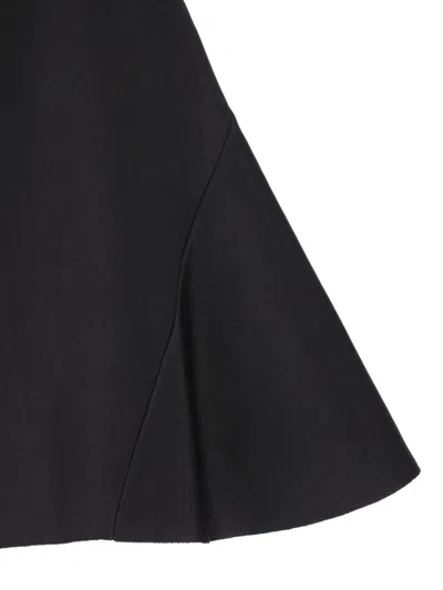 Givenchy Mini Dress With Flared Skirt In Wool Viscose In Black