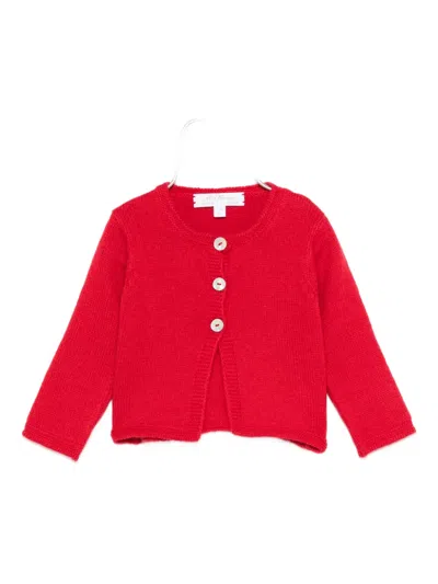 Mariella Ferrari Button-front Ribbed Cardigan In Red
