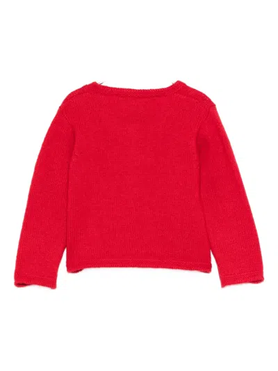 Mariella Ferrari Button-front Ribbed Cardigan In Red