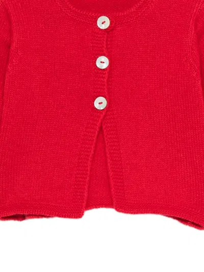 Mariella Ferrari Button-front Ribbed Cardigan In Red