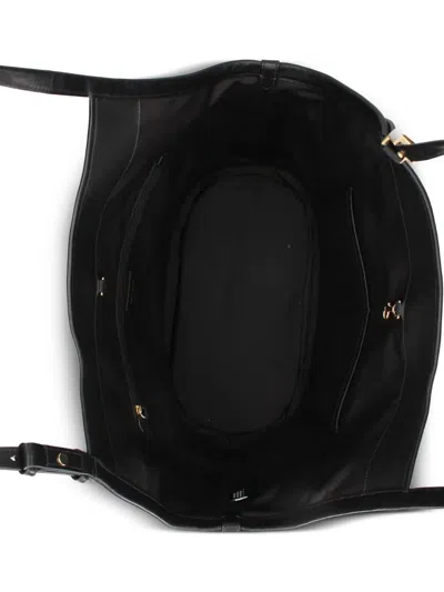 Kate Spade New York Small Deco Fine Grain Leather Tulip Top Handle Bag In Black