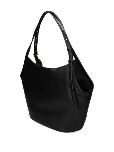 Kate Spade New York Small Deco Fine Grain Leather Tulip Top Handle Bag In Black