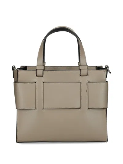 Armani Exchange Medium Logo-plaque Tote Bag In Gray