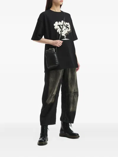 Y's Graphic-print T-shirt In Black