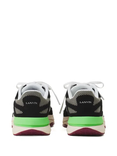 Lanvin Mesh-panel Leather Sneakers In Multi