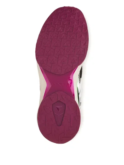 Lanvin Mesh-panel Leather Sneakers In Multi