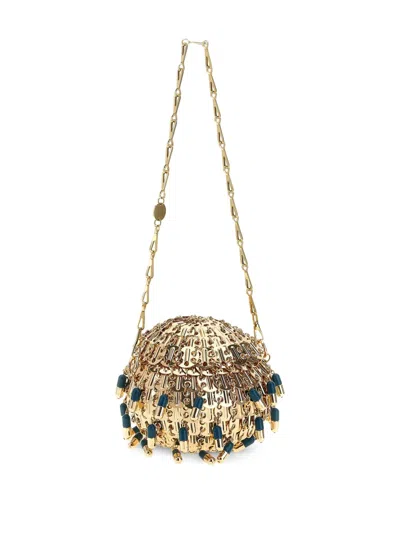 Rabanne Chain Strap Beaded Handbag 1969 Ball Pils In Gold