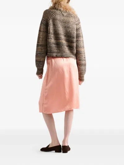 Prada Womens Brown Crewneck Cashmere And Wool Jumper In Brown