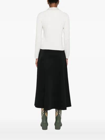 Maje Embellished-collar Polo Top In White