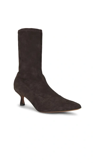 Atp Atelier Boots Cerone Walnut Suede Stretch In Black