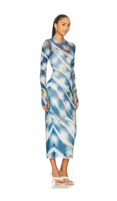 Afrm Ashland Dress In Blue