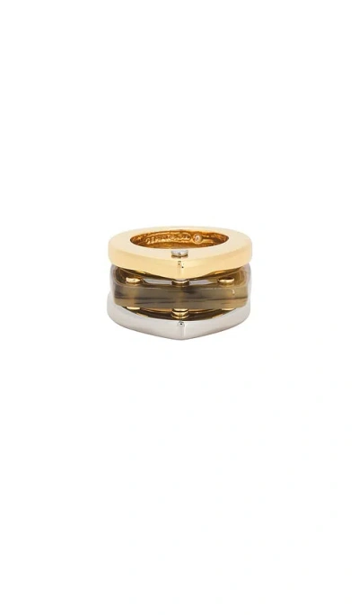 Demarson Primo Stackable Ring Set Of 3 In Gold