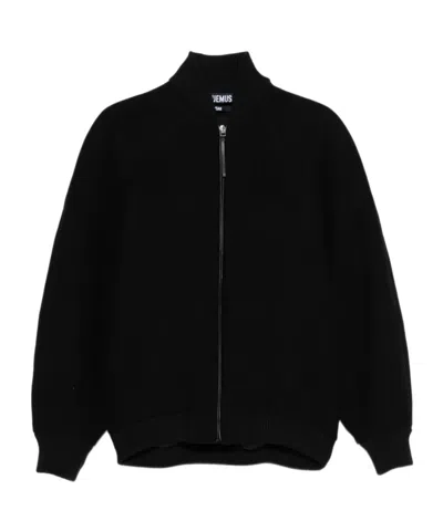 Jacquemus Bomber Le Blouson Pilu Negra Zip In Black