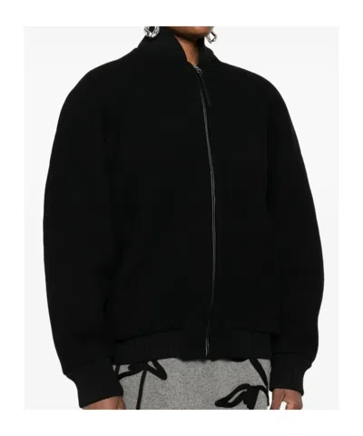 Jacquemus Bomber Le Blouson Pilu Negra Zip In Black