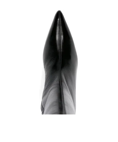 Khaite 30mm Sybil Leather Knee-high Boots In Black