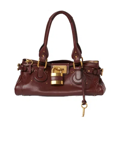Chloé Chloe Women Chocolate Leather Paddington Shoulder Bag In Brown