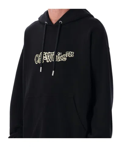 Off-white Black Skate Cloudy Arrow Hoodie In Animal Print