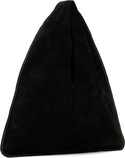 The Row Triangular Silhouette Tote Bag In Smooth Cow Leather In Black