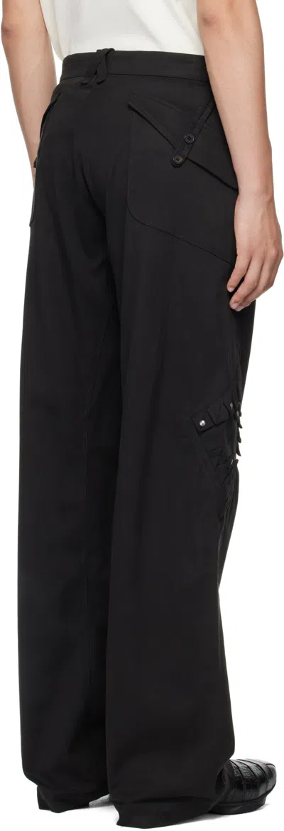 Kiko Kostadinov Belt Loop Casual Pants In Black
