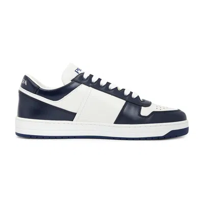 Prada White/black Leather Sneaker Downtown In White