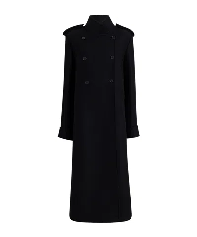 Khaite Donna Oversized Double-breasted Wool Coat In Black