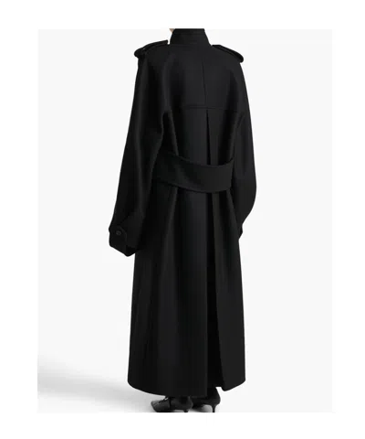 Khaite Donna Oversized Double-breasted Wool Coat In Black