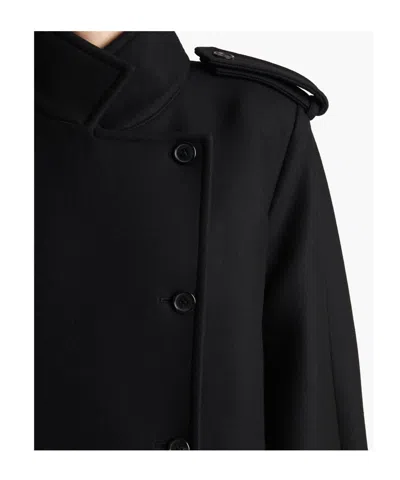 Khaite Donna Oversized Double-breasted Wool Coat In Black