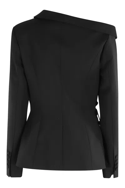 Giuseppe Di Morabito Asymmetrical Jacket Featuring Brooch Detail In Black