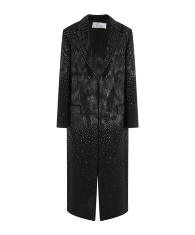 Giuseppe Di Morabito Long Black Wool Coat In Black