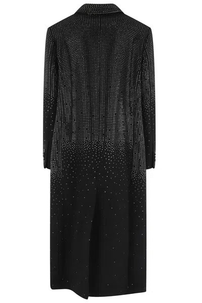 Giuseppe Di Morabito Long Black Wool Coat In Black