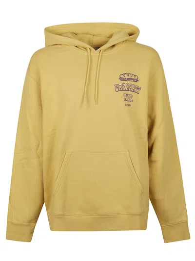 Carhartt Sandwich Logo Hoodie In Yellow