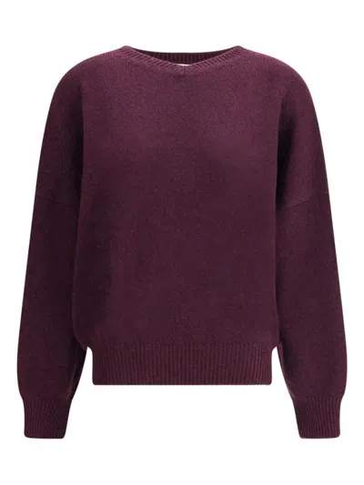 Khaite Nera Cashmere Knit Sweater In Purple