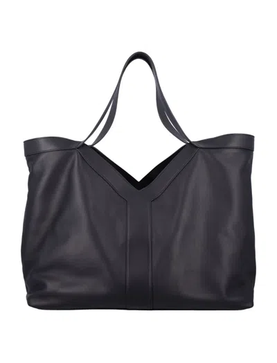 Saint Laurent Large Y Tote Bag In Black